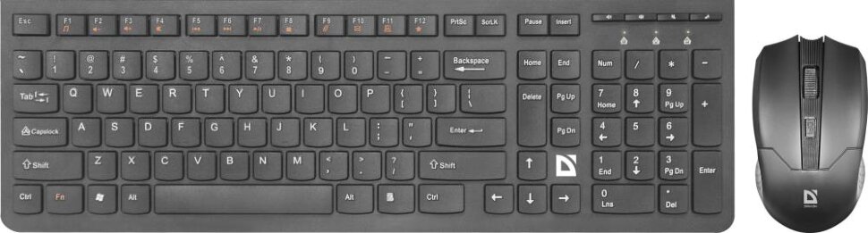 Беспроводная клавиатура и мышь DEFENDER COLUMBIA C-775 RU BLACK